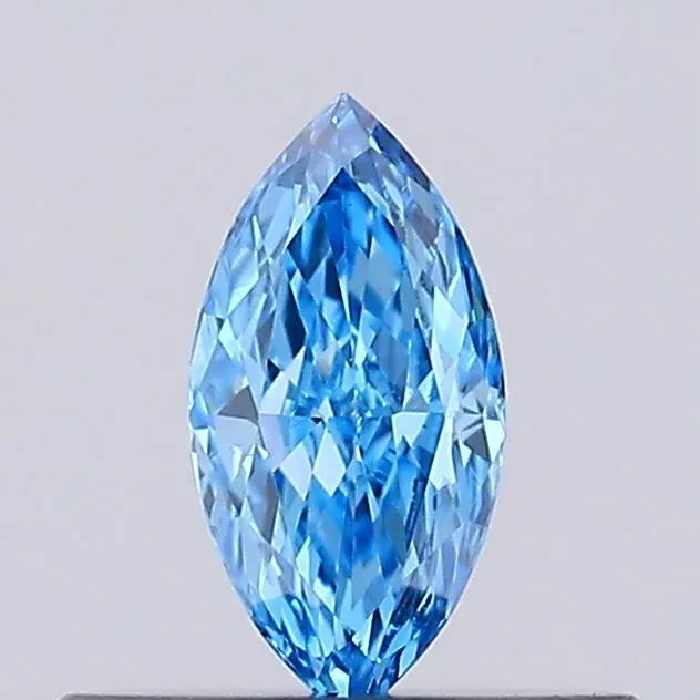 0.19ct Marquise Lab Grown Diamond (Colour Fancy Vivid Blue, Clarity VVS2, IGI Certified)