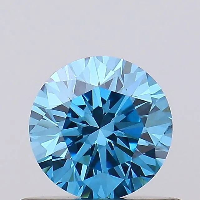 0.22ct Round Lab Grown Diamond (Colour Fancy Vivid Blue, Clarity VVS2, Cut EX, Uncertified)