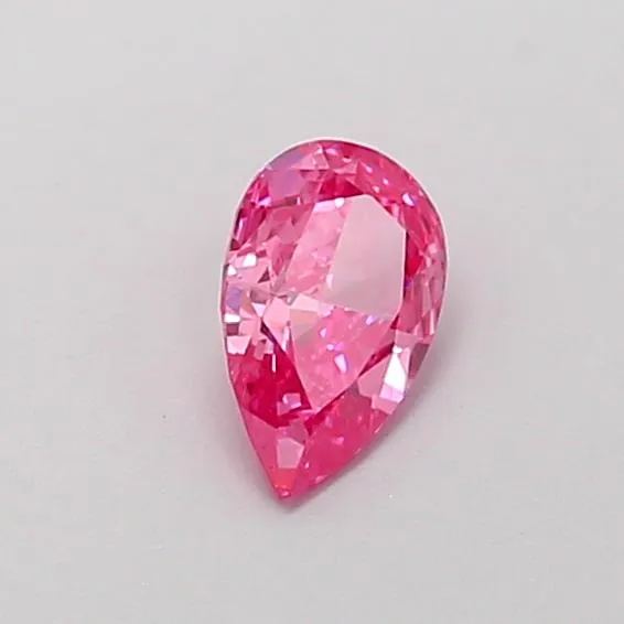 0.24ct Pear Lab Grown Diamond (Colour Fancy Vivid Pink, Clarity VS1, IGI Certified)