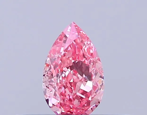 0.24ct Pear Lab Grown Diamond (Colour Fancy Vivid Pink, Clarity VS2, IGI Certified)