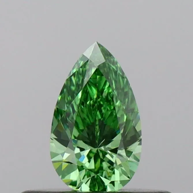 0.29ct Pear Lab Grown Diamond (Colour Fancy Vivid Green, Clarity VS1, IGI Certified)