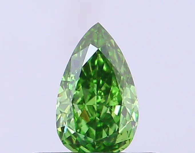 0.29ct Pear Lab Grown Diamond (Colour Fancy Vivid Green, Clarity VS1, IGI Certified)