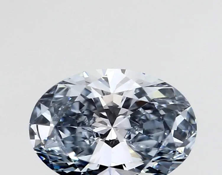 0.32ct Oval Lab Grown Diamond (Colour Fancy Blue, Clarity VVS2, IGI Certified)