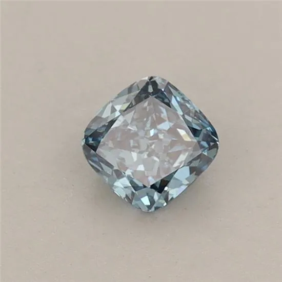 0.33ct Cushion modified Lab Grown Diamond (Colour Fancy Vivid Blue, Clarity VS1, IGI Certified)