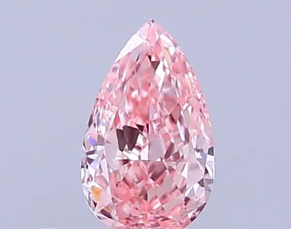 0.37ct Pear Lab Grown Diamond (Colour Fancy Vivid Pink, Clarity VS2, IGI Certified)