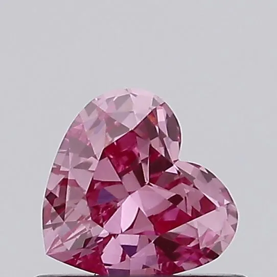 0.38ct Heart Lab Grown Diamond (Colour Fancy Vivid Pink, Clarity VS1, IGI Certified)