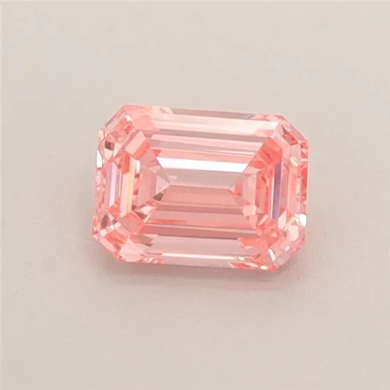 0.43ct Emerald Lab Grown Diamond (Colour Fancy Intense Pink, Clarity VS1, IGI Certified)