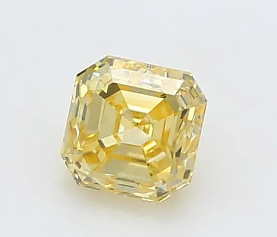 0.43ct Square emerald Lab Grown Diamond (Colour Fancy Vivid Yellow, Clarity VVS2, IGI Certified)