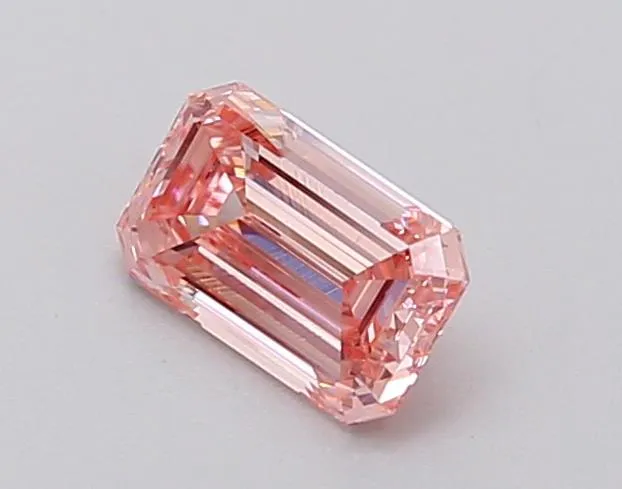 0.47ct Emerald Lab Grown Diamond (Colour Fancy Intense Pink, Clarity VS1, IGI Certified)