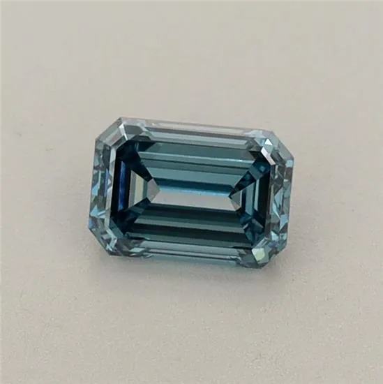 0.47ct Emerald Lab Grown Diamond (Colour Fancy Vivid Blue, Clarity VS1, IGI Certified)