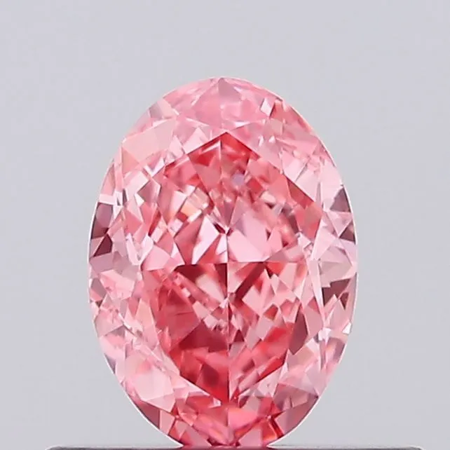 0.50ct Oval Lab Grown Diamond (Colour Fancy Vivid Pink, Clarity VS2, IGI Certified)