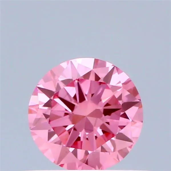 0.50ct Round Lab Grown Diamond (Colour Fancy Vivid Pink, Clarity VS2, Cut VG, IGI Certified)