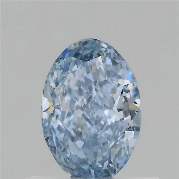 0.51ct Oval Lab Grown Diamond (Colour Fancy Intense Blue, Clarity VS1, IGI Certified)