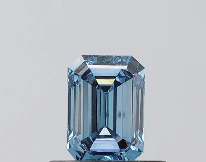 0.52ct Emerald Lab Grown Diamond (Colour Fancy Vivid Blue Blue, Clarity VS2, IGI Certified)