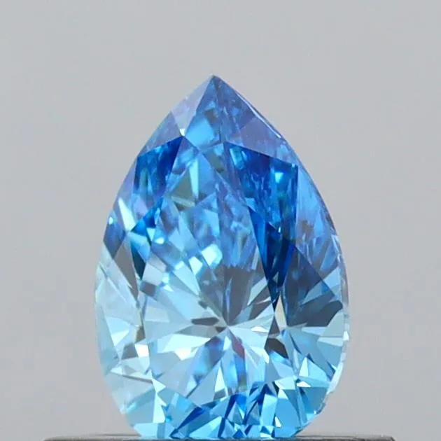0.53ct Pear Lab Grown Diamond (Colour Fancy Vivid Blue, Clarity VVS2, IGI Certified)