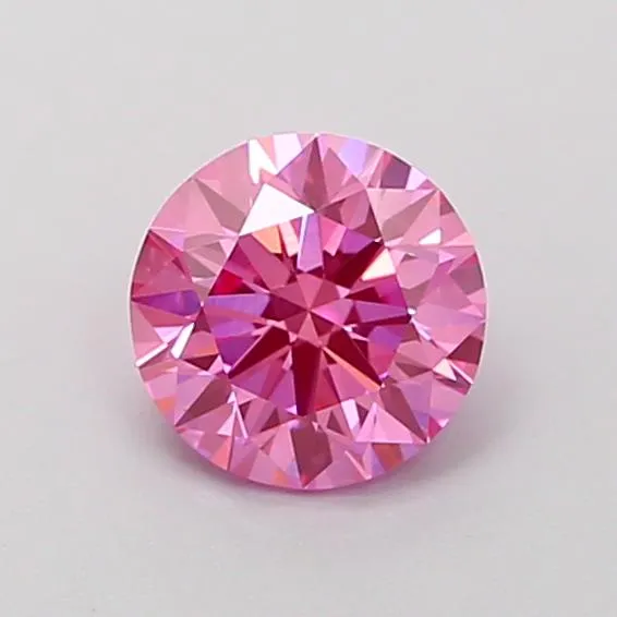 0.53ct Round Lab Grown Diamond (Colour Purple, Clarity VVS1, Cut ID, IGI Certified)