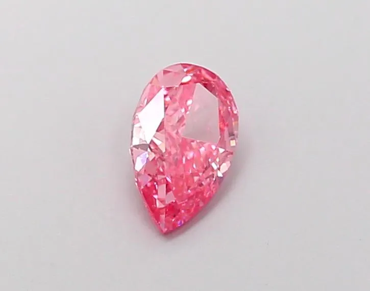 0.54ct Pear Lab Grown Diamond (Colour Fancy Vivid Pink, Clarity VS1, IGI Certified)