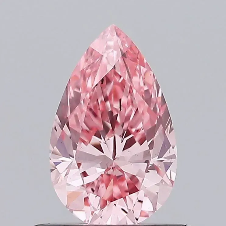 0.56ct Pear Lab Grown Diamond (Colour Fancy Intense Pink, Clarity VS2, IGI Certified)