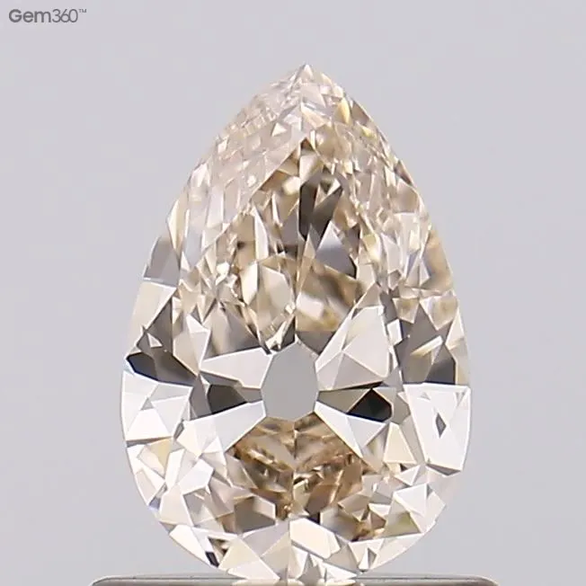 0.56ct Pear Lab Grown Diamond (Colour Fancy Light Brown, Clarity VS1, Uncertified)