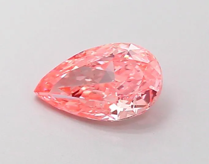 0.56ct Pear Lab Grown Diamond (Colour Fancy Vivid Pink, Clarity VS1, IGI Certified)