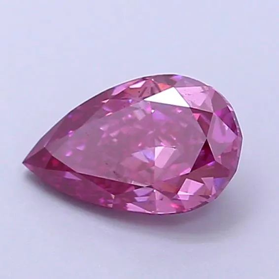 0.57ct Pear Lab Grown Diamond (Colour Fancy Vivid Pink, Clarity SI1, IGI Certified)