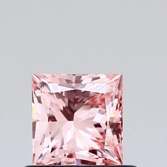 0.57ct Princess Lab Grown Diamond (Colour Fancy Intense Pink, Clarity VVS2, IGI Certified)