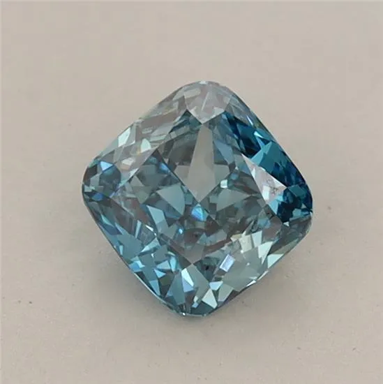 0.66ct Cushion modified Lab Grown Diamond (Colour Fancy Vivid Blue, Clarity VVS2, IGI Certified)