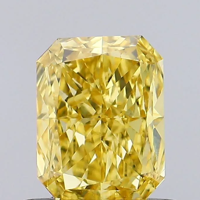 0.69ct Radiant Lab Grown Diamond (Colour Fancy Vivid Yellow, Clarity VVS2, IGI Certified)
