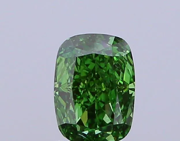 0.70ct Cushion modified Lab Grown Diamond (Colour Fancy Vivid Green, Clarity VVS2, IGI Certified)