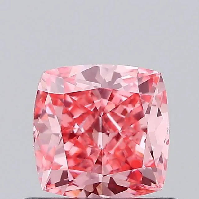 0.70ct Cushion modified Lab Grown Diamond (Colour Fancy Vivid Pink, Clarity VS2, IGI Certified)