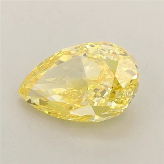 0.81ct Pear Lab Grown Diamond (Colour Fancy Vivid Yellow, Clarity VVS2, IGI Certified)