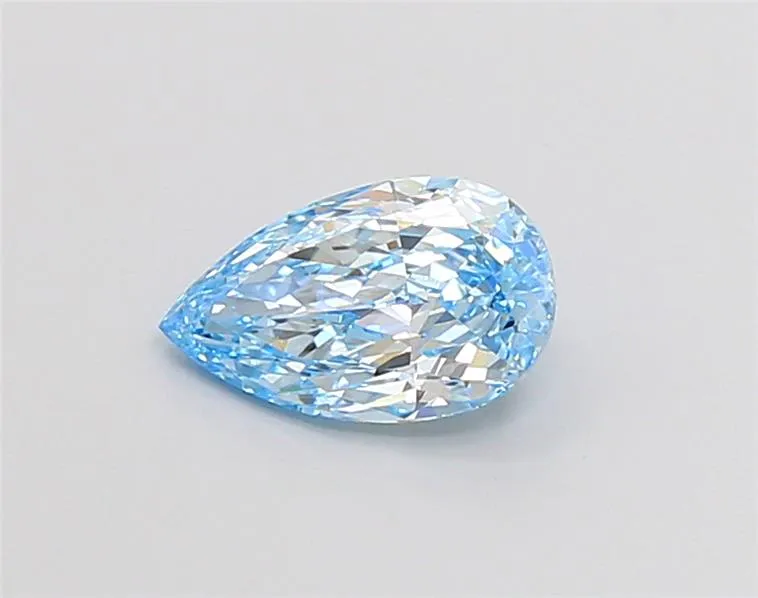 0.86ct Pear Lab Grown Diamond (Colour Fancy Intense Blue, Clarity VS1, Cut GD, IGI Certified)