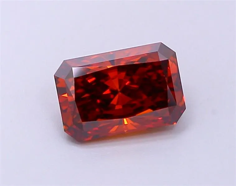 0.86ct Radiant Lab Grown Diamond (Colour Fancy Deep Orange, Clarity VVS2, IGI Certified)