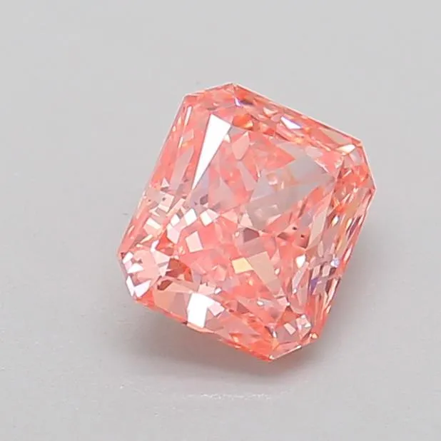 0.87ct Radiant Lab Grown Diamond (Colour Fancy Intense Orangey Pink, Clarity VS2, Cut VG, Uncertified)