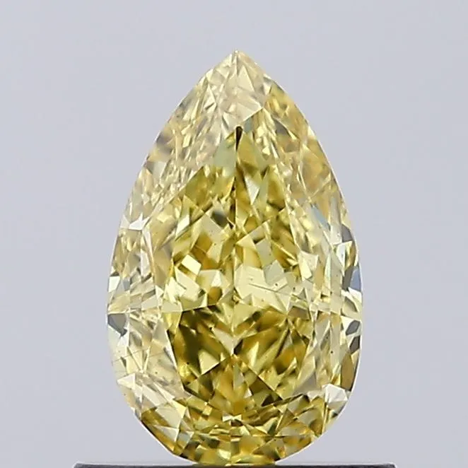0.88ct Pear Lab Grown Diamond (Colour Fancy Vivid Yellow, Clarity VS1, IGI Certified)