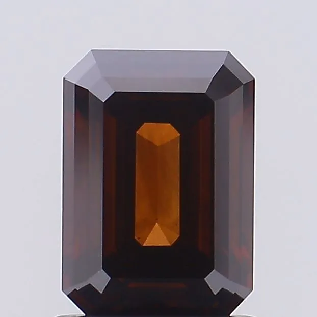 0.93ct Emerald Lab Grown Diamond (Colour Fancy Deep Orange, Clarity VS1, IGI Certified)