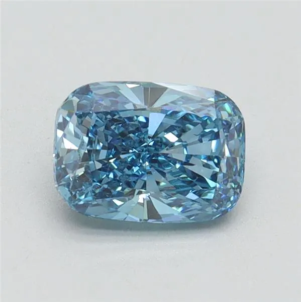 1.00ct Cushion brilliant Lab Grown Diamond (Colour Fancy Vivid Blue, Clarity VS2, IGI Certified)