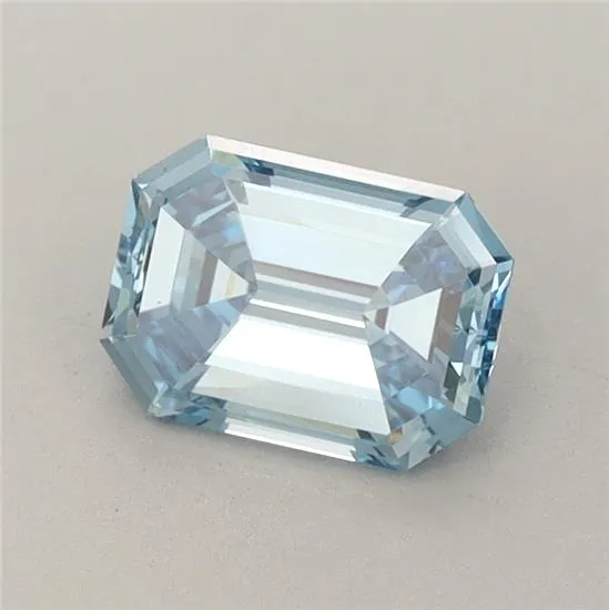 1.00ct Emerald Lab Grown Diamond (Colour Fancy Vivid Blue, Clarity VVS2, IGI Certified)