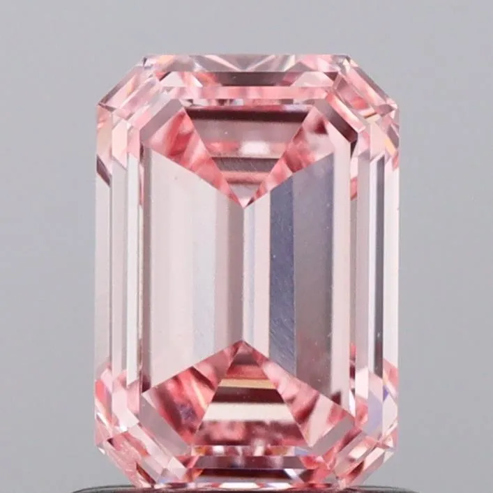1.00ct Emerald Lab Grown Diamond (Colour Fancy Vivid Pink, Clarity VS1, Uncertified)