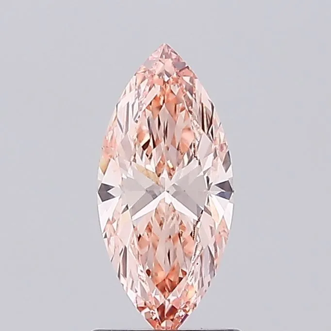 1.00ct Marquise Lab Grown Diamond (Colour Fancy Intense Pinkish Orange, Clarity VVS2, IGI Certified)