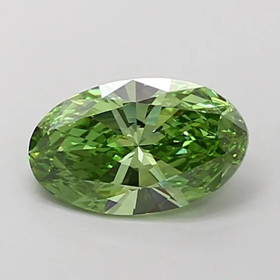 1.00ct Oval Lab Grown Diamond (Colour Fancy Vivid Green, Clarity VVS2, Uncertified)