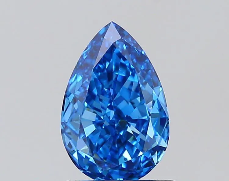 1.00ct Pear Lab Grown Diamond (Colour Fancy Vivid Blue, Clarity VVS2, IGI Certified)
