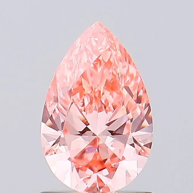 1.00ct Pear Lab Grown Diamond (Colour Fancy Vivid Pink, Clarity VS1, IGI Certified)