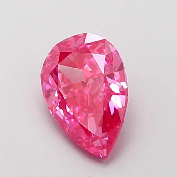 1.00ct Pear Lab Grown Diamond (Colour Fancy Vivid Pink, Clarity VVS1, IGI Certified)