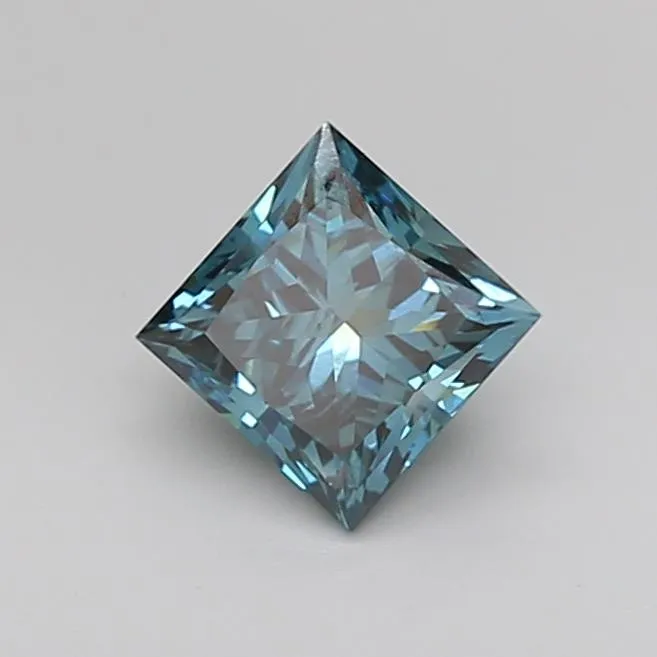 1.00ct Princess Lab Grown Diamond (Colour Fancy Vivid Blue, Clarity VS2, Uncertified)