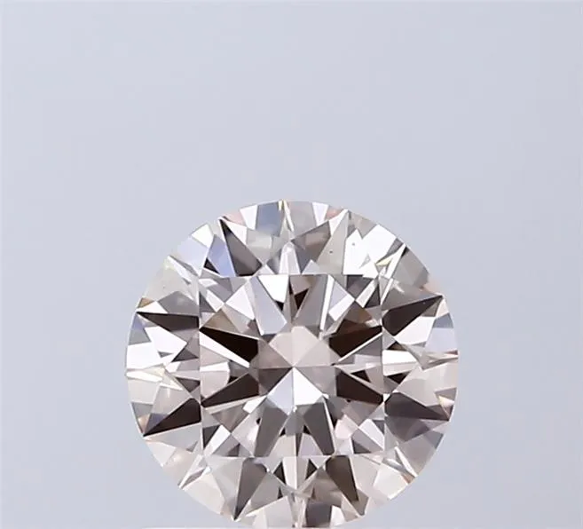 1.00ct Round Lab Grown Diamond (Colour Fancy Light Brownish Pink, Clarity VVS2, Cut ID, IGI Certified)