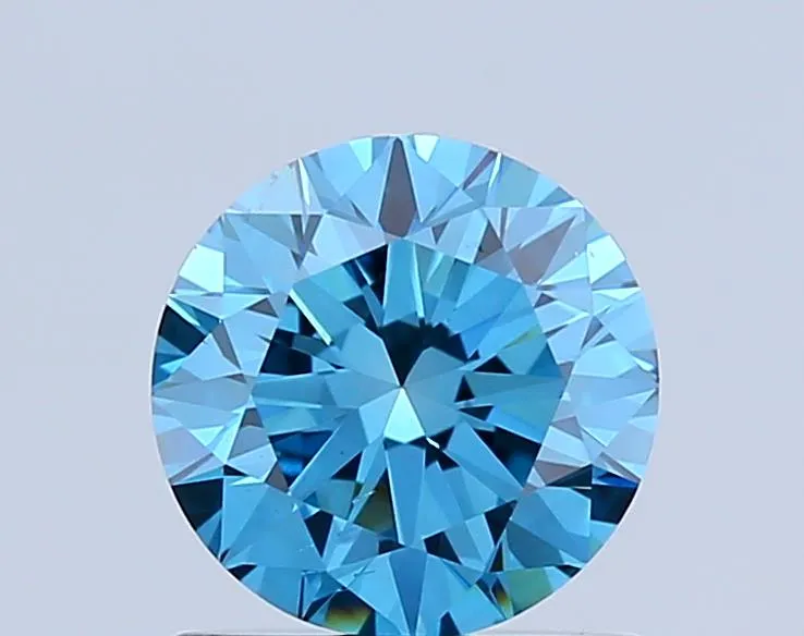 1.00ct Round Lab Grown Diamond (Colour Fancy Vivid Blue, Clarity VS1, Cut VG, Uncertified)