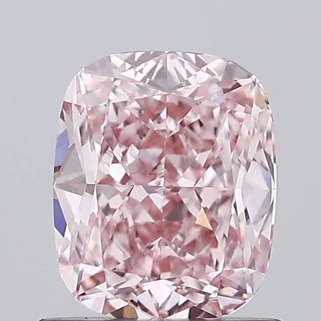 1.01ct Cushion brilliant Lab Grown Diamond (Colour Fancy Intense Brownish Pink, Clarity VVS2, IGI Certified)