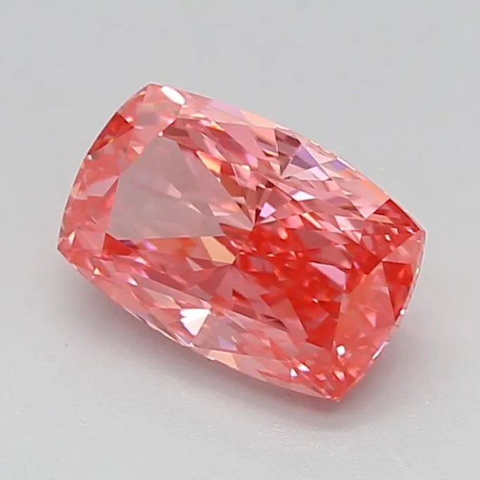 1.01ct Cushion modified Lab Grown Diamond (Colour Fancy Vivid Pink, Clarity VVS2, IGI Certified)