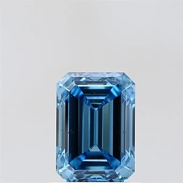 1.01ct Emerald Lab Grown Diamond (Colour Fancy Vivid Blue, Clarity VS2, IGI Certified)